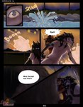 2021 anthro canid canine canis cave clothed clothing comic dialogue digital_media_(artwork) duo english_text female fur hair hi_res male mammal night nomuralok rena_(rena0107) snow_(matthewdragonblaze) star text water wolf