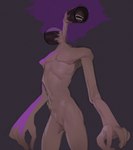 2024 2_heads 5_fingers absurd_res areola big_hands brown_body brown_skin eyeless featureless_crotch fingers for_a_head grey_background hi_res humanoid kogito long_neck male male_humanoid monster monstrous_humanoid multi_head noseless not_furry nude nude_anthro nude_male object_head open_mouth pecs pink_areola simple_background siren_head solo standing teeth trevor_henderson