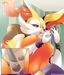 anthro anthro_pred beverage big_breasts braixen breasts brown_hair bubble_tea cellphone clothed clothing digital_media_(artwork) dipstick_tail drinking_straw duo electronics extreme_size_difference female fur generation_6_pokemon hair hands-free_bubble_tea hat headgear headwear hi_res human inner_ear_fluff inside larger_anthro larger_female male mammal markings meme micro micro_in_drink muffin_(furryartexpert) nintendo nipples oblivious oral_vore phone phone_charm pokeball pokemon pokemon_(species) pokemon_cafe_remix pokemorph red_eyes signature size_difference smaller_human smaller_male smartphone tail tail_markings topwear tuft two_tone_tail unaware_pred unaware_vore uniform vore waiter waiter_suit watermark white_body white_fur wristband yellow_body yellow_fur zantchan zoom_in