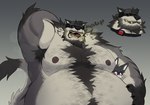 Rating: q
ID: 5570124
Date: 2025-05-13 18:11:28 -0400
Status: active
Score: 82
2024 anthro areola arm_around_shoulders arm_tuft armpit_fetish armpit_hair backwards_baseball_cap backwards_hat baseball_cap beard big_moobs big_pecs blush blush_lines body_hair burp_cloud burping canid canine canis chest_hair clothing collar duo egyptian_mongoose elbow_tuft facial_hair hairy hand_behind_head happy_trail hat headgear headwear hi_res jackal male male/male mammal mask moobs musclegut muscular muscular_anthro muscular_male musky_armpit mustache nipples open_mouth overweight overweight_anthro overweight_male pecs red_eyes size_difference sulviez tactical_gear teeth trei_(sulviez) tuft tusks wearing_mask wide_eyed yellow_teeth post #5570124