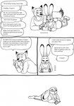 2023 4_fingers anthro barefoot bernielover bernielover's_college_au breasts canid canine cellphone claws cleavage clothed clothing comic dialogue disney duo electronics english_text feet female finger_claws fingers fox gaming hi_res hindpaw hoodie humanoid_hands judy_hopps lagomorph leporid lying male male/female mammal monochrome nick_wilde on_front open_mouth open_smile paws phone playing_video_game rabbit red_fox smartphone smile speech_bubble teeth text topwear true_fox wide_eyed zootopia