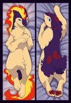 ashley-arctic-fox blitz_(gyro) dakimakura dakimakura_design feral fire generation_2_pokemon male nintendo pawpads paws pinup pokemon pokemon_(species) pose quilava solo