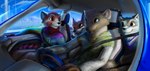 Rating: s
ID: 5149231
Date: 2024-10-30 15:22:44 -0400
Status: active
Score: 11
2023 5_fingers absurd_res ailurid anthro black_nose brown_body brown_fur canid canine car city city_background cityscape claymore_(red_panda) clothed clothed_anthro clothed_male clothing corbin_(corbin_roscy) corbin_(roscy) digital_media_(artwork) digital_painting_(artwork) domestic_ferret driving driving_car felid fingers fox fully_clothed fully_clothed_anthro fully_clothed_male fur green_clothing green_jacket green_topwear grey_body grey_ears grey_fur grey_inner_ear_fluff group happy hi_res inner_ear_fluff inside_car inside_vehicle jacket looking_at_another male male_(lore) male_anthro mammal markings mouth_closed multicolored_clothing multicolored_shirt multicolored_topwear mustelid musteline open_mouth open_smile operating_vehicle orange_body orange_fur painting_(artwork) pantherine piloting_car piloting_vehicle purple_scarf rainbow_clothing rainbow_shirt rainbow_topwear red_body red_fur red_panda scarf seatbelt shirt signature smile snow_leopard spots spotted_body spotted_fur topwear true_musteline tuft vehicle watermark weasel white_body white_ears white_fur white_inner_ear_fluff white_sleeves yellow_sclera post #5149231