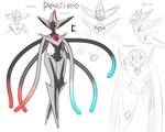 2021 5:4 ambiguous_gender arceus attack_forme_deoxys chest_gem defense_forme_deoxys deoxys digital_media_(artwork) english_text fan_character featureless_feet feet gem generation_3_pokemon generation_4_pokemon hi_res latiar legendary_pokemon nintendo normal_forme_deoxys pokemon pokemon_(species) simple_background solo speed_forme_deoxys standing tendrils text