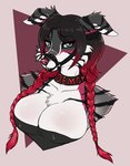 Rating: q
ID: 5279734
Date: 2025-01-01 07:29:27 -0500
Status: active
Score: 28
2024 anthro big_breasts black_hair braided_hair breasts bust_portrait canid canine cheek_tuft chest_tuft cleavage clothed clothing conditional_dnp countershade_fur countershade_torso countershading digital_media_(artwork) eyebrows eyelashes facial_piercing facial_tuft female folded_ears fur grey_body grey_eyes grey_fur hair halter long_hair mammal markings multicolored_hair muzzle_(object) nose_piercing nose_ring piercing pigtails portrait puddingpaw red_hair ring_piercing septum_piercing septum_ring solo striped_body striped_fur striped_markings stripes tuft twin_braids two_tone_hair white_body white_fur post #5279734