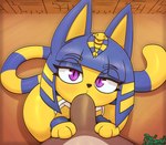 2023 3_toes absurd_res ambiguous_species animal_crossing ankha_(animal_crossing) anthro anthro_on_feral anthro_penetrated anthro_penetrating anthro_penetrating_feral armband bangs bestiality big_penis black_nose blue_armband blue_body blue_ears blue_eyelids blue_eyeshadow blue_fur blue_hair blush bob_cut brown_penis digby_(animal_crossing) digital_drawing_(artwork) digital_media_(artwork) domestic_cat duo erection eyeshadow feet felid feline felis fellatio female female_penetrated feral feral_penetrated feralized first_person_view fur genitals glistening_eyelids hair half-closed_eyes head_accessory hi_res huge_penis huge_thighs kneeling lidded_eyes looking_at_viewer makeup male male/female male_penetrating male_penetrating_anthro male_penetrating_female male_pov mammal markings miso_souperstar narrowed_eyes nintendo nude oral oral_penetration penetrating_pov penetration penile penile_penetration penis penis_in_mouth pupils purple_eyes seductive sex slit_pupils striped_body striped_fur striped_markings striped_tail stripes tail tail_markings thick_thighs toes uraeus yellow_body yellow_face yellow_fur yellow_inner_ear