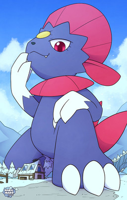 Rating: s
ID: 5706767
Date: 2025-07-13 18:15:07 -0400
Status: active
Score: 15
blue_body blue_sky building claws cloud day featureless_crotch generation_4_pokemon hakunaro hand_on_face hand_on_knee hand_on_leg hi_res house looking_at_viewer macro nintendo on_knee plant pokemon pokemon_(species) red_eyes sky smile tree weavile white_claws winter post #5706767