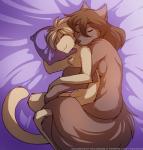 2019 adobe_photoshop_(artwork) anthro basitin bed breasts brown_body brown_fur brown_hair brown_nose canid canine canis canon_couple casual_nudity chest_tuft colored conditional_dnp cuddling daww digital_media_(artwork) duo eyebrows eyelashes eyes_closed female fluffy fluffy_tail fur furniture hair hi_res hug hugging_another hugging_from_behind keidran keith_keiser larger_female long_hair long_tail lying male male/female mammal natani navel nude on_bed on_side pillow purple_background romantic romantic_couple side_boob simple_background size_difference sleeping slim smaller_male smile snout social_nudity spooning tail tan_body tan_fur tan_hair text tom_fischbach trans_(lore) trans_man_(lore) tuft twokinds url wolf