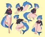 Rating: s
ID: 5259694
Date: 2024-12-22 23:22:57 -0500
Status: active
Score: 30
animal_humanoid asian_clothing azuumori bare_legs barefoot black_clothing black_shirt black_topwear blue_hair clothing east_asian_clothing eyes_closed feet female fin fish fish_humanoid fish_tail full-length_portrait hair hair_between_eyes head_fin hi_res humanoid japanese_clothing japanese_school_uniform kerchief light_body light_skin mako_(azuumori) marine marine_humanoid multiple_angles neckerchief neckwear one-piece_swimsuit open_mouth portrait red_eyes red_kerchief red_neckerchief sailor_collar school_uniform serafuku shark_humanoid shark_tail sharp_teeth shirt short_hair short_sleeves simple_background smile solo swimwear t-shirt tail teeth topwear uniform white_one-piece_swimsuit yellow_background post #5259694
