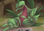 2_toes absurd_res anthro feet foot_focus generation_3_pokemon grovyle hi_res male nintendo pokemon pokemon_(species) pokemon_mystery_dungeon solo sousaku_san spike_chunsoft toes