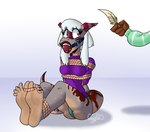 Rating: q
ID: 5436444
Date: 2025-03-16 05:27:39 -0400
Status: active
Score: 12
5_toes allosaurid allosaurus anthro ball_gag barefoot bdsm bondage bound clothing countershade_feet countershading dinosaur duo feet female foot_fetish foot_focus gag gagpal3 hands_behind_back humanoid_feet lady_dino_(character) plantigrade prehistoric_species reptile restraints rope scalie sitting soles submissive submissive_female theropod toe_restraints toes toes_tied underwear post #5436444