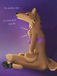 Rating: q
ID: 4813401
Date: 2024-05-28 17:28:14 -0400
Status: active
Score: 20
3:4 anthro asking_viewer black_nose blush bottomless bra brown_body brown_fur butt canid canine canis claws clothed clothing crossed_legs dialogue english_text fangs female fleshslinky fluffy fluffy_tail fur green_eyes hi_res inner_ear_fluff looking_at_viewer mammal nicole_(fleshslinky) pawpads scratching simple_background sitting smile solo tail talking_to_viewer teeth text toe_claws tuft underwear whiskers wolf post #4813401