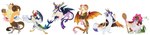 absurd_res accipitrid accipitriform anthro antlers applejack_(mlp) avian barrel beer_keg bird blue_eyes bow_tie chimera clothing cowboy_hat curved_horn cutlery diamond_(gem) domestic_cat doodlemark draconequus eagle fangs felid feline felis female fluttershy_(mlp) friendship_is_magic gem green_eyes group_photo hasbro hat headgear headwear hi_res horn jewelry keg kitchen_utensils long_image mammal membrane_(anatomy) membranous_wings my_little_pony owl pinkie_pie_(mlp) purple_eyes rainbow_dash_(mlp) rarity_(mlp) red_eyes sharp_teeth spoon talon_hands teeth tools twilight_sparkle_(mlp) wide_image wings yellow_sclera