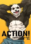 abs bear beastars biceps clothed clothing eye_scar facial_scar giant_panda gouhin_(beastars) kumak71395 male mammal muscular muscular_male pecs scar solo topless