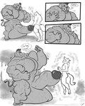 4:5 anthro attribute_theft balls big_balls big_biceps big_muscles big_pecs canid canine canis comic dialogue digital_drawing_(artwork) digital_media_(artwork) draining duo elephant elephantid english_text furgonomics furry-specific_piercing genitals growth hi_res huge_balls huge_muscles huge_pecs hyper hyper_balls hyper_genitalia hyper_muscles hyper_pecs male male/male mammal mohawk muscle_growth muscle_theft muscular muscular_anthro muscular_arms muscular_male pecs penetration penile penile_penetration penis penis_in_penis piercing proboscidean shrinking size_difference size_transformation text thick_thighs transformation uniparasite urethral urethral_penetration vain weak wolf xythan_(character)