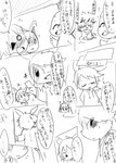 anthro black_and_white brother_(lore) brothers_(lore) clothed clothing comic dialogue doneru group hoodie horn hug japanese_text jemeo_(doneru) jemio_(doneru) lagomorph male mammal miks monochrome nude right_to_left scalie scared shari sibling_(lore) sketch sketchy smile tail text tonekk topwear translated twins_(lore) worried young young_anthro