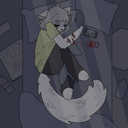 Rating: q
ID: 5670174
Date: 2025-06-27 00:40:25 -0400
Status: active
Score: 32
1:1 anthro ashblondekittyy bedding black_bottomwear black_clothing black_pants blahaj blanket blood bodily_fluids bottomwear clothing container crying curled_up domestic_cat eyes_closed felid feline felis female fur gore grey_hair hair hi_res hug hugging_object hugging_plushie ikea lying mammal pants pillow pizza_box plastic_bottle plushie sad self-harm shirt solo tail tears topwear trans_(lore) trans_woman_(lore) white_body white_fur wounded yellow_clothing yellow_shirt yellow_topwear yuna_(ashblondekitty) post #5670174