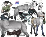 2_penises absurd_res animal_genitalia animal_penis anthro_to_taur antlers areola balls black_antlers black_penis blush bodily_fluids bottomwear breasts breath bulge clothed_taur clothing cloven_hooves countershading cum deer deer_taur digital_media_(artwork) diphallism equine_genitalia equine_penis flared_penis fur furgonomic_bottomwear furgonomics gender_transformation genital_fluids genitals grey_body grey_fur gynomorph handbag hi_res hindwear hooves horizontal_diphallism horizontal_diphallism_bulge horn human_to_taur intersex larru-larru leaking_cum leaking_through_clothing leg_markings looking_at_viewer looking_pleasured mammal mammal_taur markings mti_transformation multi_genitalia multi_penis multi_penis_bulge new_world_deer new_world_deer_taur nipples orgasm panting penile penis penis_milking penis_milking_machine precum precum_through_clothing reindeer_taur smile socks_(marking) species_transformation stirling_(orion-b) surprise taur taur_clothing transformation wet wet_clothing white_body white_countershading