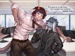 Rating: s
ID: 4951033
Date: 2024-07-29 21:04:47 -0400
Status: active
Score: 29
ambiguous_gender anthro blush boss_and_employee bottomwear brown_hair buckteeth bully bullying cascade_(ourobunny) clothed clothing clothing_pull computer_monitor curly_hair detailed_background dialogue digital_media_(artwork) dork duo electronics english_text eyebrows eyelashes eyewear fingers fish fur furniture glasses hair hi_res horn humor jacket lagomorph leporid male male/male mammal marine necktie necktie_pull office open_mouth ourobunny pants rabbit sad_zarya shirt size_difference speech_bubble table tail teeth text tongue topwear unprofessional_behavior post #4951033