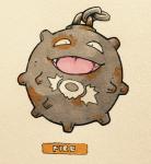 2017 alternate_color alternate_species ambiguous_gender animate_inanimate chain chain_accessory english_text explosive_mines explosives fakemon fangs firefightdex floating front_view full-length_portrait generation_1_pokemon grey_body hatching_(art) hi_res koffing living_bomb looking_at_viewer marco_fanjul marker_(artwork) markings metallic_body mixed_media multicolored_body naval_mine nintendo not_furry nude open_mouth open_smile pen_(artwork) pink_tongue pokemon pokemon_(species) portrait rust shaded shadow simple_background smile solo teeth text tongue toony traditional_media_(artwork) two_tone_body white_background white_body white_markings