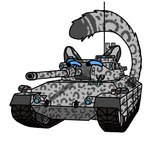 ambiguous_gender black_spots blue_eyes dire_machine dire_tank dire_vehicle felid grey_body grey_tail humor italy living_machine living_tank living_vehicle machine mammal pantherine progettom4065 silly_face simple_background smile snow_leopard spots tail tank vehicle white_background world_of_tanks