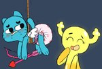 Rating: s
ID: 5580790
Date: 2025-05-18 06:45:44 -0400
Status: active
Score: 18
anthro blush bow_(weapon) cartoon_network clothed clothing diaper duo female gumball_watterson hi_res humiliation laugh male male/female penny_fitzgerald ranged_weapon rope tenerius the_amazing_world_of_gumball weapon wearing_diaper young post #5580790