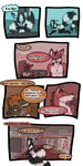 1:2 2016 all_fours anthro biped canid cobalt_(tatsuchan18) collar comic daisy_(tatsuchan18) detailed_background dialogue english_text female fenrir_(tatsuchan18) fur group hair havoc_(tatsuchan18) hi_res hyena lagomorph leporid male mammal mink_(tatsuchan18) open_mouth rabbit sitting speech_bubble tatsuchan18 text