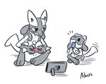 Rating: s
ID: 3427031
Date: 2022-07-04 00:45:12 -0400
Status: active
Score: 198
3_fingers 3_toes 5:4 advos ambiguous_gender anthro artist_name canid canine controller digital_media_(artwork) duo electronics feet fingers fur game_console game_controller gaming generation_4_pokemon handheld_console hi_res holding_object joycon_controller looking_at_another lucario mammal nintendo nintendo_console nintendo_controller nintendo_switch open_mouth pokemon pokemon_(species) riolu simple_background sitting smile switch_console text toes post #3427031