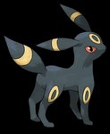 2004 alpha_channel ambiguous_gender black_body black_eyes black_fur butt digitigrade eeveelution feral fur generation_2_pokemon glistening glistening_eyes hi_res ken_sugimori mammal markings nintendo official_art pokemon pokemon_(species) quadruped red_sclera ring_(marking) side_view simple_background solo standing striped_markings striped_tail stripes tail tail_markings transparent_background umbreon yellow_body yellow_fur yellow_markings