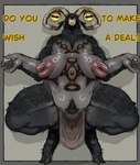 Rating: e
ID: 5634408
Date: 2025-06-11 01:03:30 -0400
Status: active
Score: 50
2025 anthro big_breasts big_nipples bottomwear bovid breasts breastwizard caprine clothed clothing crouching demon digital_media_(artwork) elden_ring elden_ring_nightreign english_text female fromsoftware fur goat hair hi_res horizontal_pupils horn huge_nipples hyper hyper_nipples inverted_nipples libra_creature_of_night loincloth mammal multi_eye nipples puffy_nipples pupils simple_background smile solo text thick_thighs topless topless_female post #5634408