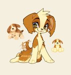 2024 ambiguous_gender bird_dog blep brown_body brown_fur brown_inner_ear canid canine canis cel_shading chibi cocker_spaniel digital_drawing_(artwork) digital_media_(artwork) domestic_dog dreameleon eyebrows feral floppy_ears full-length_portrait fur grey_background head_tuft hi_res hunting_dog looking_at_viewer mammal paws pink_tongue plushie portrait real reference_image semi-anthro shaded simple_background smile solo spaniel tail tail_motion tailwag tongue tongue_out tuft webkinz white_body white_fur