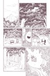 7_panel_comic ambiguous_gender bag black_text branch cheek_spots cloud comic day dialogue digital_media_(artwork) duo elemental_creature ellipsis english_text female female_(lore) flora_fauna forest generation_2_pokemon generation_5_pokemon grass high-angle_view jumping koko_(aots) leaf looking_at_another looking_up monochrome motion_lines mountain muro_(aots) nintendo outside path petilil pichu plant pokemon pokemon_(species) pokemon_mystery_dungeon roots scarf sky sound_effects speech_bubble spike_chunsoft sun talking_to_self text thinking tree umikit vowelless vowelless_sound_effect walking wood