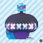 1:1 absurd_res ailurid anthro big_breasts breasts female hi_res huge_breasts hyper hyper_breasts mammal plum_the_red_panda red_panda solo thewilldpink