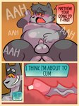 2022 3:4 anal anal_penetration anthro anthro_on_anthro anthro_penetrated anthro_penetrating anthro_penetrating_anthro anukkyt balls belly blush border brother_(lore) brothers_(lore) canid canine comic dialogue duo english_text foreskin genitals grey_body incest_(lore) internal internal_anal intraspecies male male/male male_penetrated male_penetrating male_penetrating_male mammal moobs nipples overweight overweight_male penetration penile penile_penetration penis penis_size_difference sex sibling_(lore) small_penis speech_bubble text unretracted_foreskin yellow_border