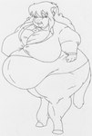 2009 anthro belly big_belly big_breasts big_butt bottomwear breast_expansion breasts businesswear butt clothed clothing danellz expansion felid female hair huge_breasts huge_thighs kathy_(danellz) legwear lion mammal monochrome morbidly_obese morbidly_obese_anthro morbidly_obese_female necktie obese obese_anthro obese_female office_clothing open_mouth overweight overweight_anthro overweight_female pantherine sketch skirt solo stockings thick_thighs traditional_media_(artwork) weight_gain