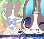 Rating: q
ID: 5620650
Date: 2025-06-04 13:20:22 -0400
Status: active
Score: 76
2025 4_fingers ambiguous_anthro ambiguous_gender animal_crossing anthro bathroom bathroom_sink biped black_body black_ears black_eyes black_fur blue_clothing blue_inner_ear blue_shirt blue_topwear blush blush_lines bottomwear butt caption cellphone clothed clothed_ambiguous clothed_anthro clothing detailed_background digital_media_(artwork) door doorway dotty_(animal_crossing) electronics emanata english_text exclamation_point faucet female_(lore) fingers fur glistening glistening_eyes gun gun_to_head heart_symbol hi_res holding_cellphone holding_gun holding_object holding_phone holding_ranged_weapon holding_smartphone holding_weapon imminent_death imminent_suicide inside japanese_text lagomorph leaning_on_object leporid ligma_(artist) looking_at_object looking_at_phone looking_at_viewer mammal mirror mirror_selfie multicolored_body multicolored_fur nintendo noseless one_eye_closed open_mouth open_smile panties pantsless pattern_bottomwear pattern_clothing pattern_panties pattern_underwear phone rabbit ranged_weapon reflection selfie shirt short_tail sink smartphone smile snapchat solo sparkles standing striped_bottomwear striped_clothing striped_panties striped_underwear stripes tail teeth text text_on_clothing text_on_shirt text_on_topwear topwear two_tone_body two_tone_fur underwear wall_(structure) weapon white_body white_fur white_sclera white_tail wink winking_at_viewer post #5620650