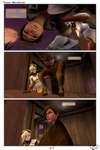 3d_(artwork) blizzard_entertainment brown_body dialogue digital_media_(artwork) donofkiwi english_text equid equine female feral full_moon hi_res hooves horse human humanoid_face inside looking_at_another mammal mercy_(overwatch) mid_transformation moon overwatch pain text tracer_(overwatch) transformation yellow_eyes