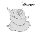 1:1 anthro ao_guang asian_mythology belly big_belly chinese_mythology dragon dragon_king east_asian_mythology eastern_dragon horn juliaon_art long_mustache macro male mane monochrome morbidly_obese morbidly_obese_anthro mythological_creature mythological_scalie mythology obese obese_anthro obese_male overweight overweight_anthro overweight_male scalie sketch solo tail the_monkey_king_(netflix)