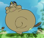 animal_crossing anthro beaver beaver_tail belly big_belly big_butt big_moobs blonde_hair blue_eyes brown_body brown_fur butt c.j._(animal_crossing) calorie canid canine clothed clothing duo eyewear eyewear_on_head fart fart_cloud fart_fetish fur green_fart_cloud hair hat hat_only headgear headgear_only headwear headwear_only hi_res huge_belly huge_butt huge_moobs hyper hyper_belly hyper_butt hyper_fart male mammal monobutt moobs morbidly_obese morbidly_obese_anthro morbidly_obese_male mostly_nude nintendo nipples nude obese obese_anthro obese_male overweight overweight_anthro overweight_male pink_nipples raccoon_dog rodent solo_focus sunglasses sunglasses_on_head tanuki tom_nook_(animal_crossing)