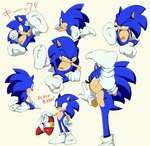 2024 anthro blue_body blue_fur clothing eulipotyphlan footwear fur gloves green_eyes handwear hedgehog hi_res holding_clothing holding_footwear holding_object holding_shoes japanese_text male mammal open_mouth quills_(anatomy) red_clothing red_footwear sega shoes shoes_removed shoppaaaa simple_background smile socks solo sonic_the_hedgehog sonic_the_hedgehog_(series) tail text translation_request white_clothing white_footwear white_gloves white_handwear white_socks