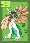 alternate_species anthro anthrofied avian bernardol22 bird breasts caption_box decidueye female furrification generation_7_pokemon genitals green_text_box hi_res hitori09 id_number mallow_(pokemon) nintendo nipples non-mammal_breasts nude number pinup pokedex_number pokemon pokemon_(species) pokemon_trainer pokemorph pose pussy solo species_name text text_box