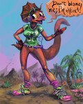 Rating: s
ID: 5551735
Date: 2025-05-05 21:23:55 -0400
Status: active
Score: 10
4:5 ambient_lizard anthro beak belt bone_frill bottomless bracelet breasts ceratopsian claws clothed clothing dinosaur electronics english_text facial_horn featureless_crotch female fmirsokp frill_(anatomy) hand_on_hip headphones hi_res horn humor jewelry joke mountain music_player non-mammal_breasts nose_horn open_mouth orange_body orange_scales ornithischian outside palm_tree partially_clothed pink_body pink_scales plant prehistoric_species reptile scales scalie shirt solo speech_bubble spikes spikes_(anatomy) tail text topwear tree triceratops volcano post #5551735