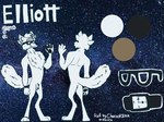 4:3 4_ears brown_eyes cheezstikkk digital_drawing_(artwork) digital_media_(artwork) digitigrade elliott_(zeyzell) eyewear fur glasses male model_sheet multi_ear pose solo space tail the_isolationists the_nature_of_predators white_body white_fur white_tail zeyzell zeyzell_fox