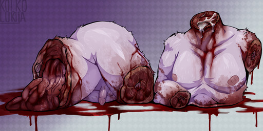 Rating: e
ID: 4249281
Date: 2023-08-22 23:08:38 -0400
Status: active
Score: 47
4_missing_limbs amputation amputee aroused bisected blood blood_pool blood_splatter bodily_fluids corpse death decapitation disability erection exposed_muscle food genitals gore gore_focus guts headless hi_res kolkolukija male male_death meat missing_lower_body muscular nipples organs penis quadruple_amputee slice solo white_body post #4249281