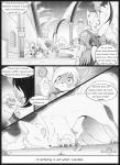 anthro canid canine canis chakka_(s2-freak) cherry_(s2-freak) comic english_text feral greyscale hi_res macro mammal monochrome s2-freak text wolf