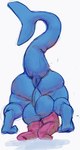 2023 2_penises anus balls big_balls big_butt big_penis blue_body blue_tail bodily_fluids butt cum cum_pool digital_media_(artwork) eeveelution feral generation_1_pokemon genital_fluids genitals huge_balls huge_penis hyper male multi_genitalia multi_penis nintendo penis pokemon pokemon_(species) quadruped rear_view simple_background solo sushiamazing tail thick_thighs vaporeon vappy_(sushiamazing) vein veiny_penis white_background