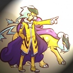 1:1 alternate_species cape clothing cosplay duo feral generation_2_pokemon hair hitec human humanized legendary_pokemon long_hair male mammal nintendo pokemon pokemon_(species) raikou red_eyes tail white_hair