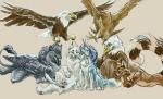 2007 accipitrid accipitriform ambiguous_gender anthro avian bald_eagle bassariscus beak bird black_beak black_hair black_markings black_pawpads blue_body blue_eyes blue_fur blue_hair brown_body brown_eyes brown_feathers c_eagle canid canine canis claws countershading eagle ear_fins eye_contact feathered_wings feathers female feral fin flying fur golden_eagle green_eyes grey_body grey_feathers grey_fur group gryphon hair happy head_on_hand hindpaw hybrid lanakila looking_at_another lying mammal marine markings mythological_avian mythological_creature mythology nauta_(ring-tailed_cat) nova_(novawuff) novawuff nude on_butt on_front orange_background pawpads paws procyonid relaxing ring-tailed_cat ring_(marking) ringed_tail sea_eagle simple_background sitting smile steelwing stormdancer striped_markings striped_tail stripes tail tail_feathers tail_markings tail_tuft tan_body tan_countershading true_eagle tuft vantid_(amber_hill) white_body white_countershading white_feathers white_fur wings wolf yellow_beak yellow_eyes