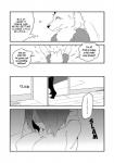 anthro canid canine clothing comic dialogue english_text female fur greyscale hi_res human kemono lila_(kashiwagi_aki) male mammal monochrome text translated yakantuzura zinovy