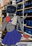 Rating: s
ID: 3639332
Date: 2022-10-20 16:31:42 -0400
Status: active
Score: 50
2022 anthro anthrofied bellabot blurred_background bottomwear carrefour choker clothed clothing crossdressing domestic_cat felid feline felis femboy fingerless_gloves gloves grey_body handwear heart_symbol hi_res jewelry kerfus logo male mammal navel necklace olcha1234 one_eye_closed photo_background photography_(artwork) pudu_robotics screen screen_face skirt solo store tongue tongue_out topwear wink post #3639332